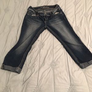 Rue21, curvy, capri,denim,size 11/12